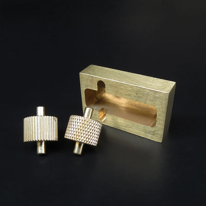 1 Набор Инструментов Для Изготовления Кожи Тиснения Из Чистой Меди 2 Ролики