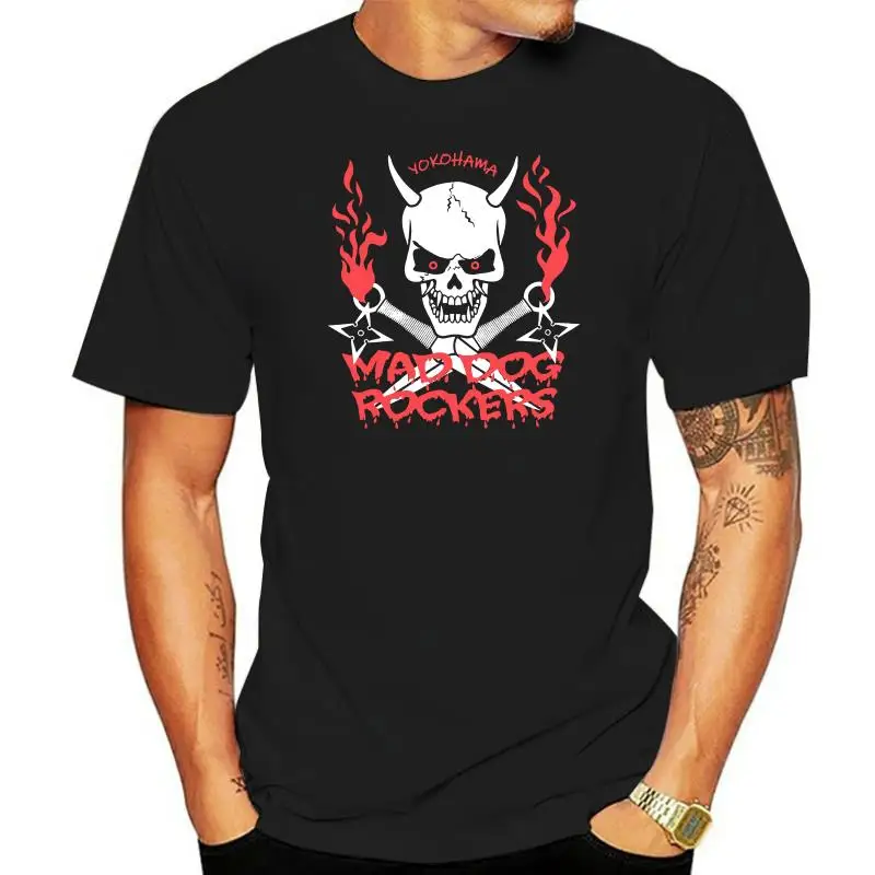 

T-Shirt Hannya Skull Shuriken Kunai MAD DOG ROCKERS Harajuku JAPAN Visual kei