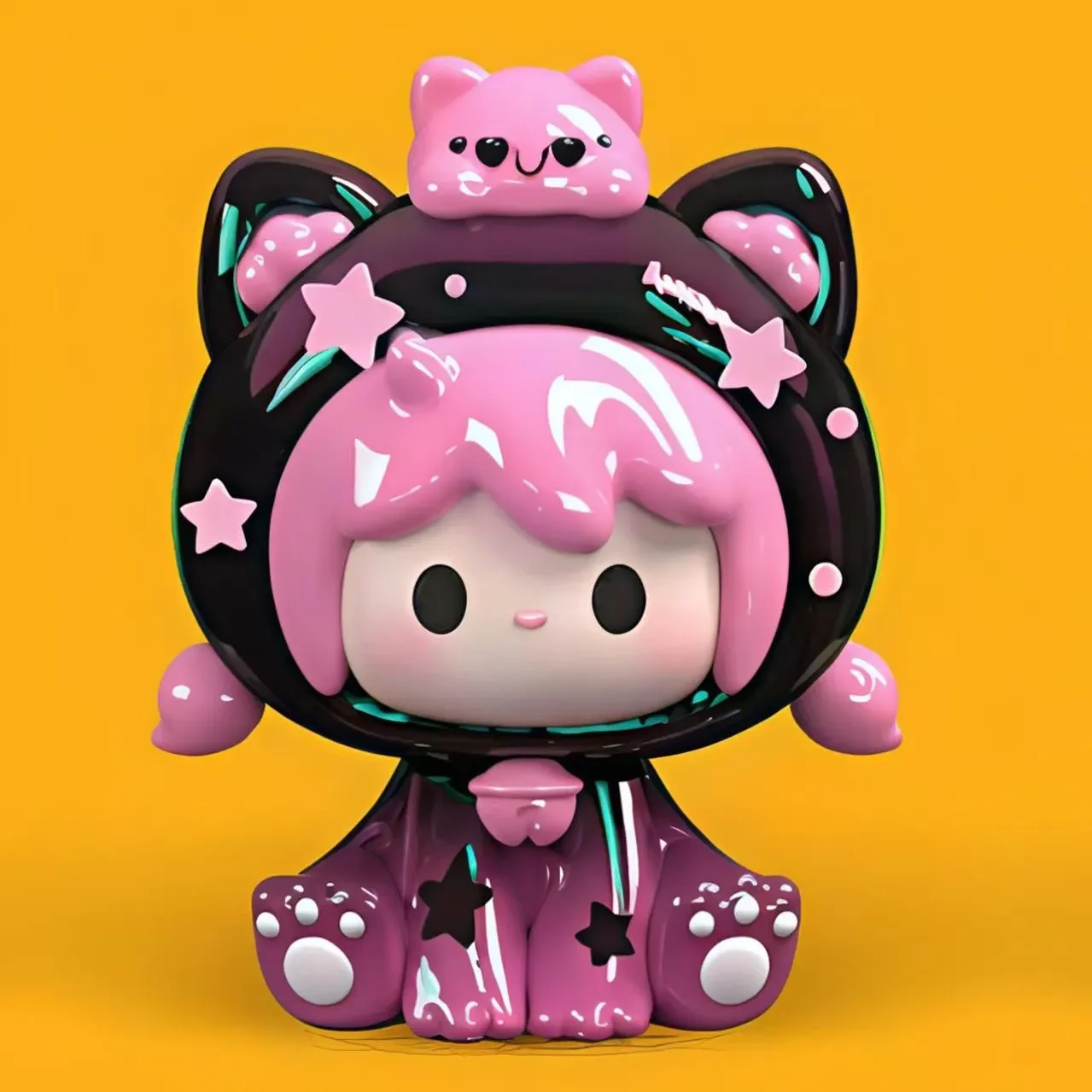 Uutoy Happy Halloween Series Mini Blind Box: Оригинальная коллекционная фигурка милого кота-талисмана, игрушка, украшение для дома и рабочего стола, подарок (art.: 3920db2e87ee7) - 3920db2e87ee7