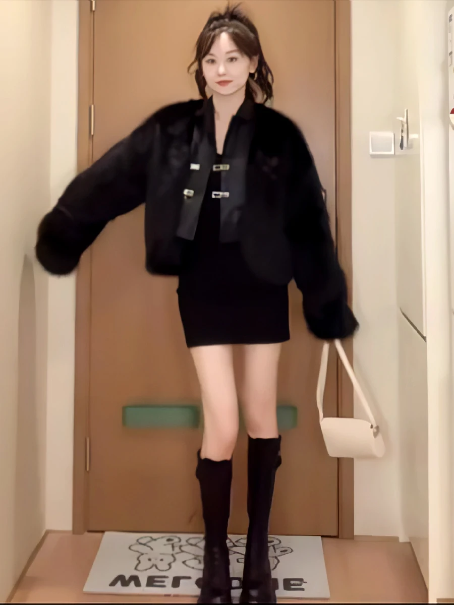 Корейский толстый лоскутный мех искусственный лисьий женская зимняя новая