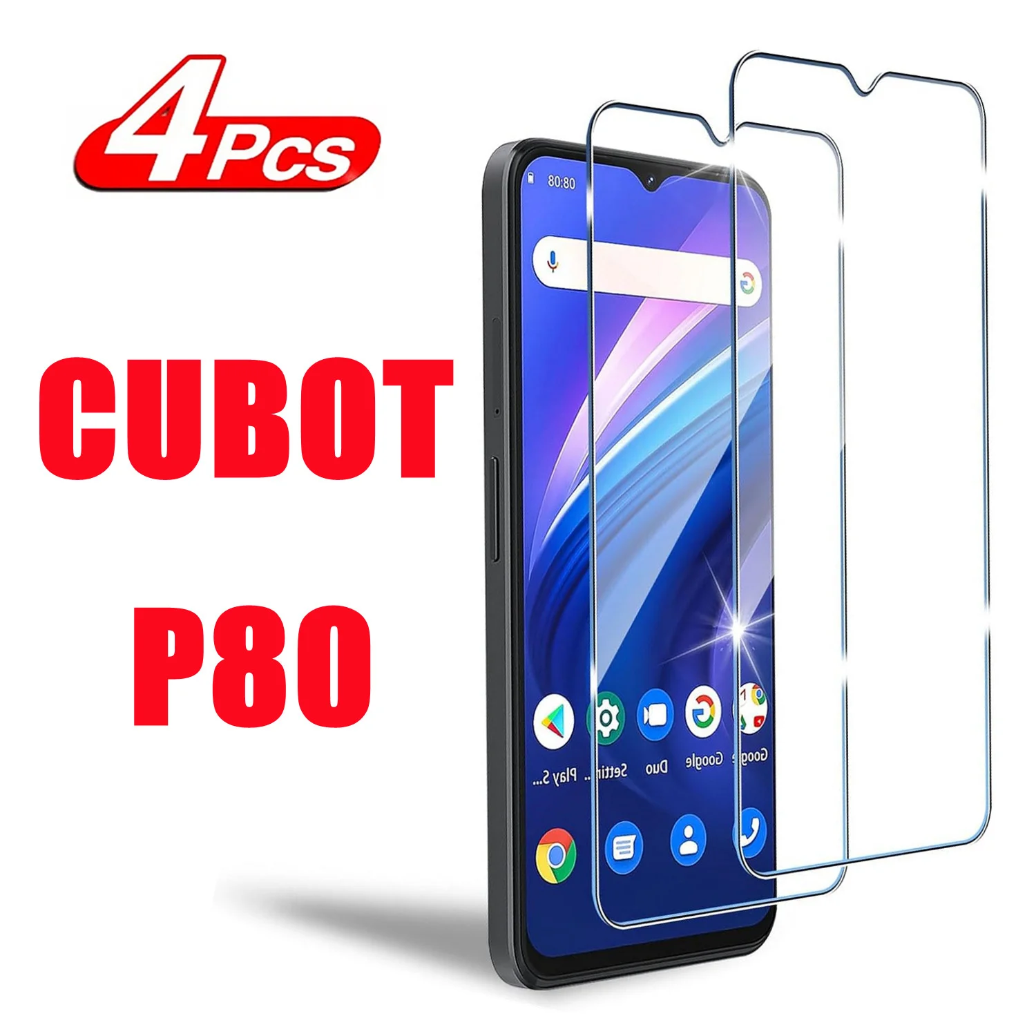 

2/4Pcs For Cubot P80 Screen Protector Glass Film For Cubot P80 Tempered 9H Glass For CUBOT P80 Glass