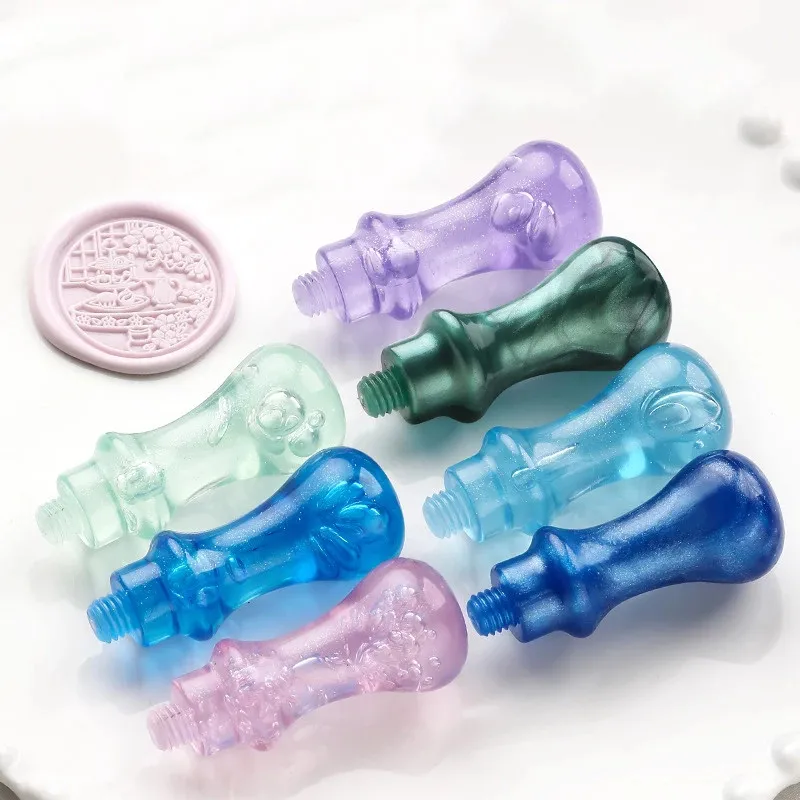 

Exquisite Macaron bub Handle For Wax Seal Stamp Retro Antique Sealing Wax Stamps Handle Wedding Cards Scrapbooking Material