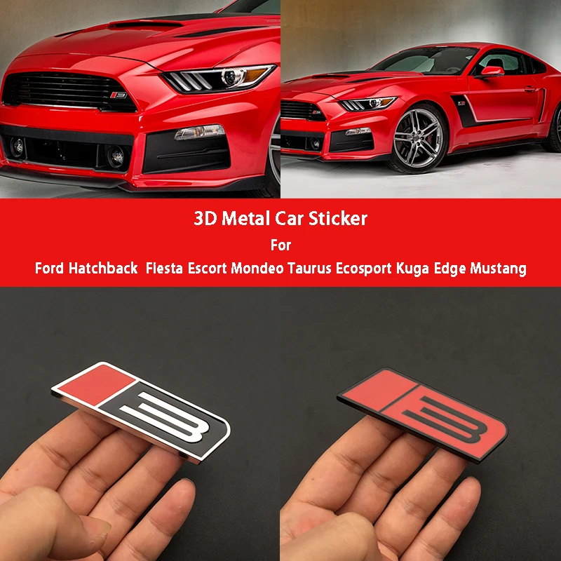 

Car stickers Turbo 3 Running Horse Front Hood Grille Emblem Badge Auto Decal for Ford Focus ROUSH Mustang Stage 3 GT Fiesta