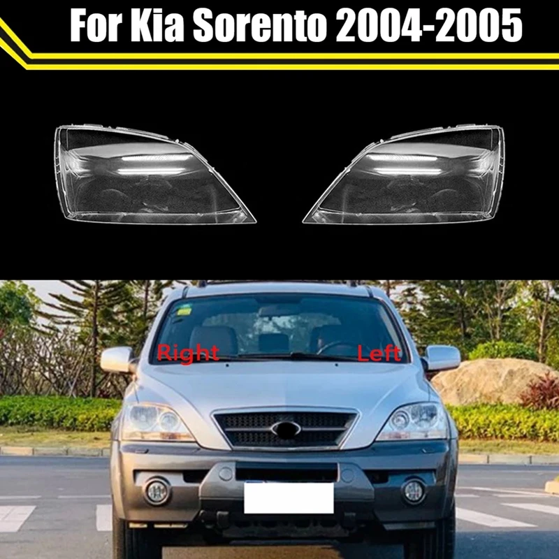 

2 шт., Прозрачный Абажур для передней фары автомобиля Kia Sorento 2004 2005