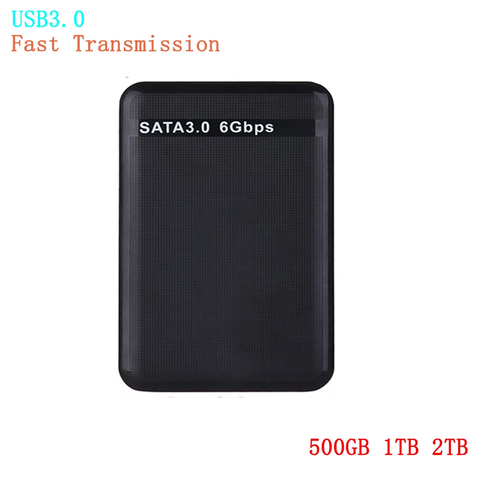 

Portable Black Mobile Hard Disk USB3.0 High-speed Transmission Supports a Variety of Systems Large Capacity 2TB 1TB 500G All New