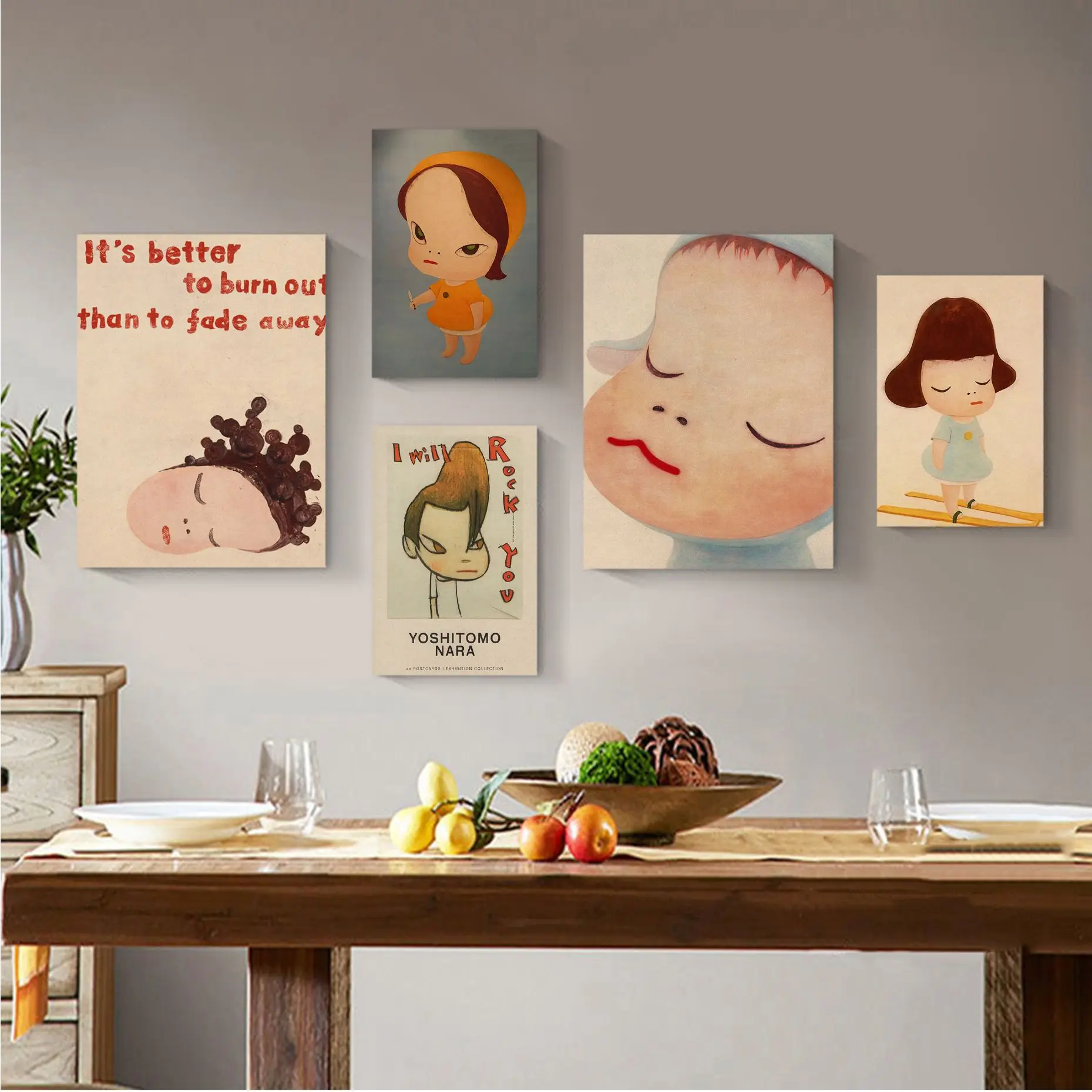 

Yoshitomo Nara Dream Doll Cartoon DIY Poster Kraft Paper Vintage Poster Wall Art Painting Study Vintage Decorative Painting