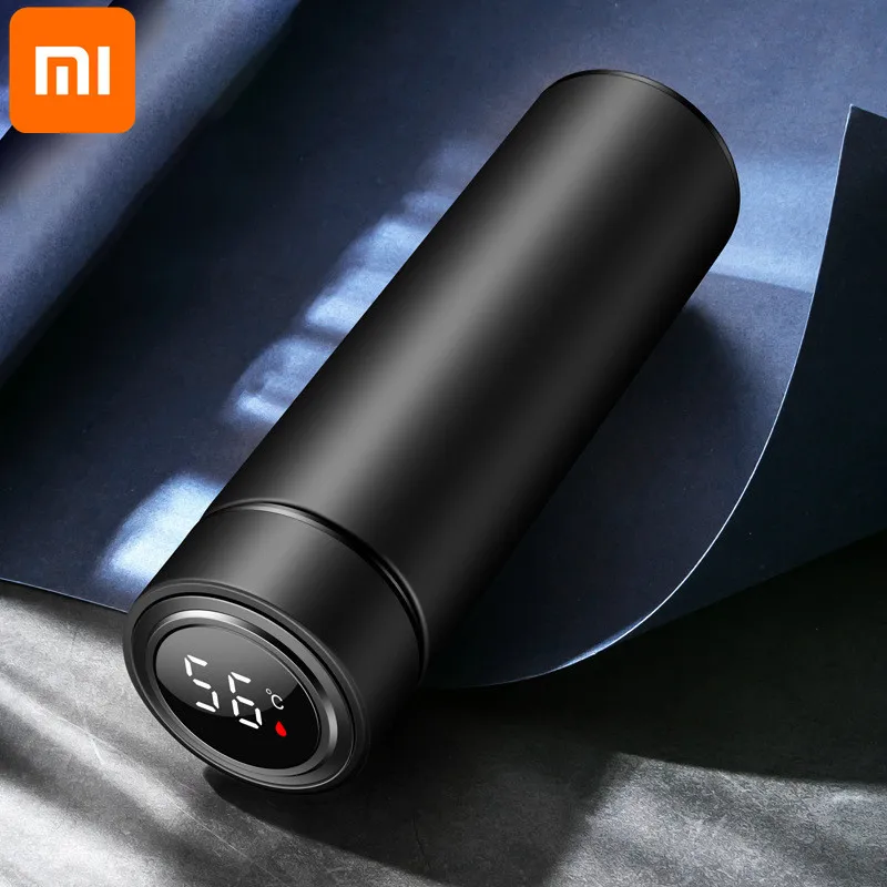 

Xiaomi 500ML Smart Insulation Cup Water Bottle Led Digital Temperature Display Stainless Steel Thermal Mugs Intelligent Cups NEW