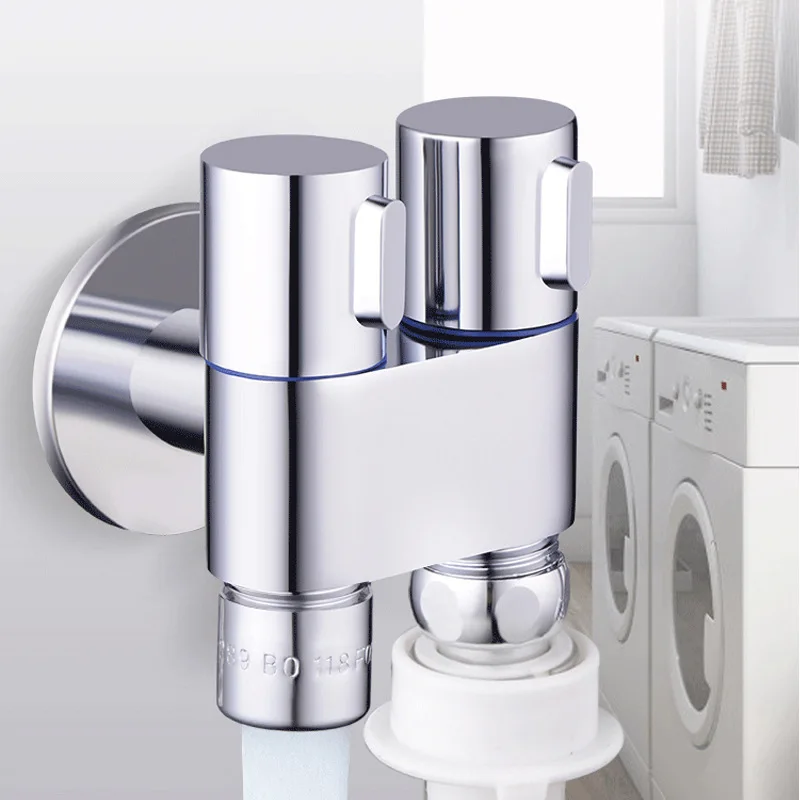 

G1/2 3/4 Three Way T-adapter Valve for Bidet Wall Mount One Into Two Angle Valve Out Water Controller Toilet Sprayer Accessories