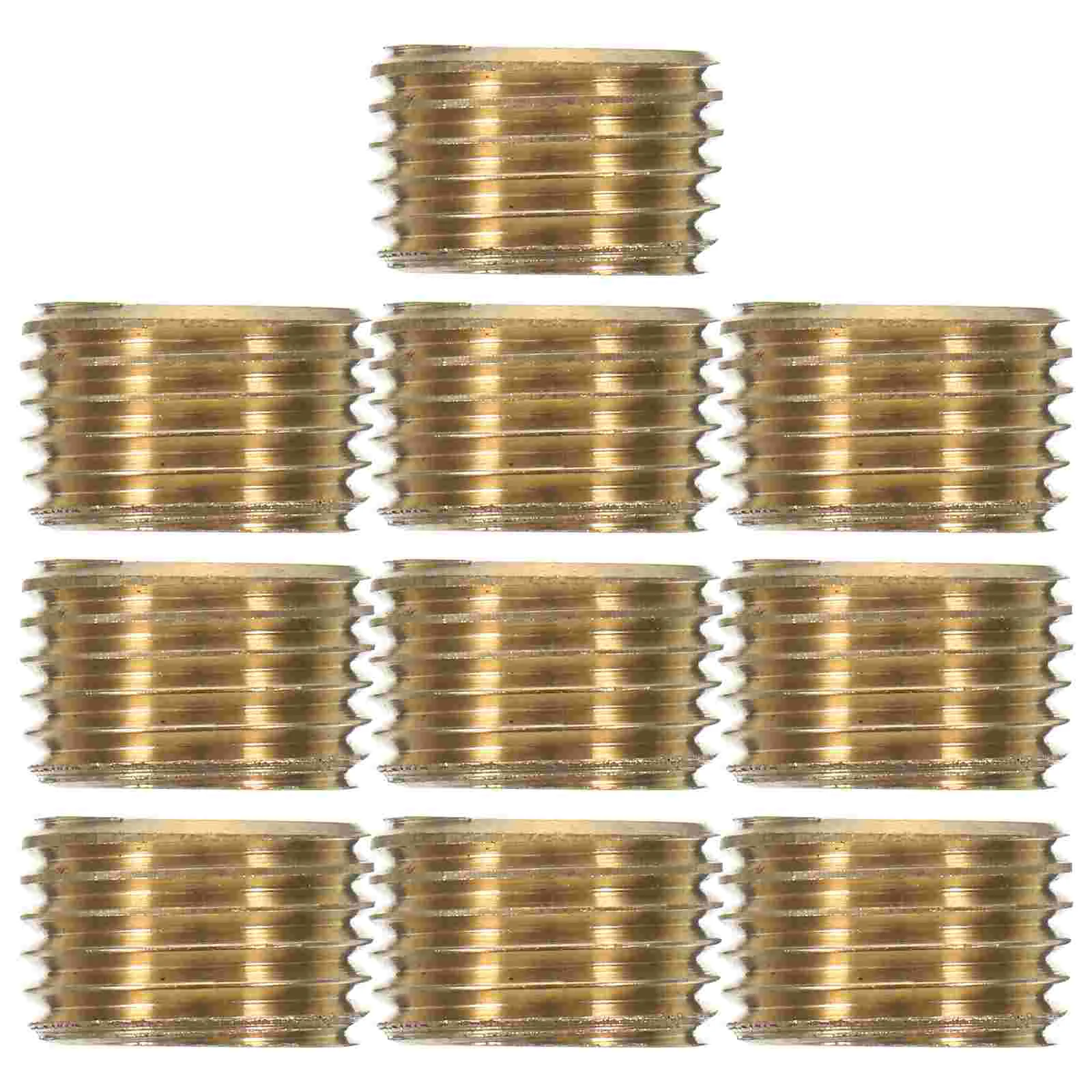 

10 Pcs Brass Pipe End Caps Joints Hose Connector Coupling Pipeline Fitting Saver Sprinkler