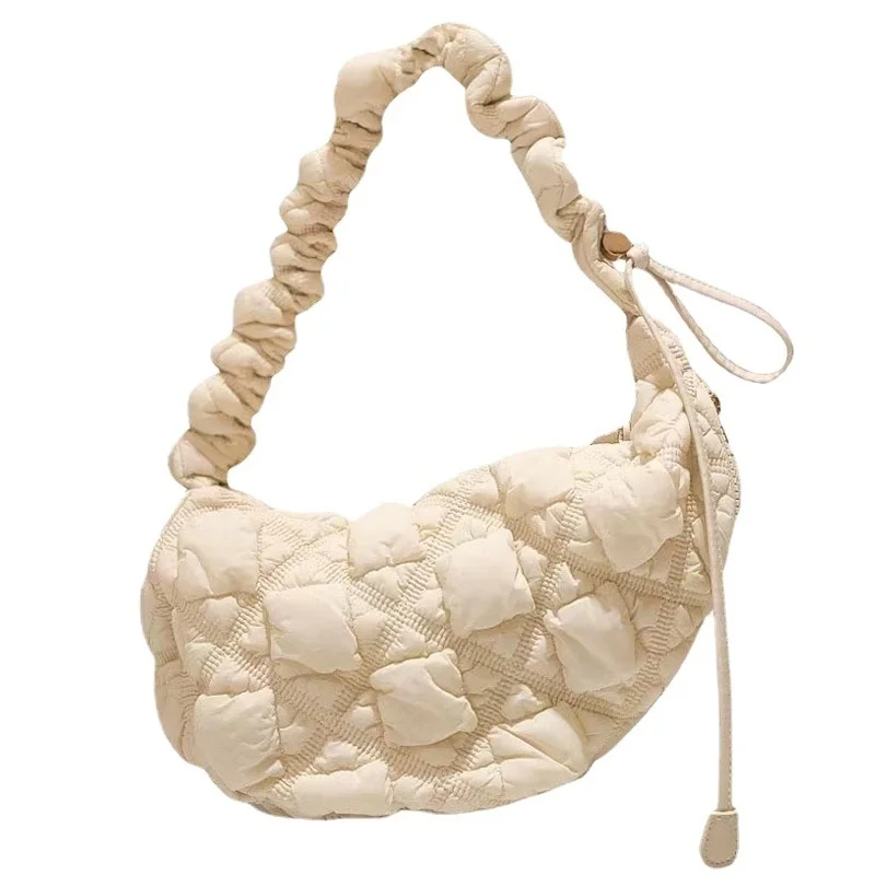 

Модная стеганая сумка на плечо для женщин, дизайнерская плиссированная сумочка в форме облака, универсальные легкие дизайнерские простые сумки для женщин