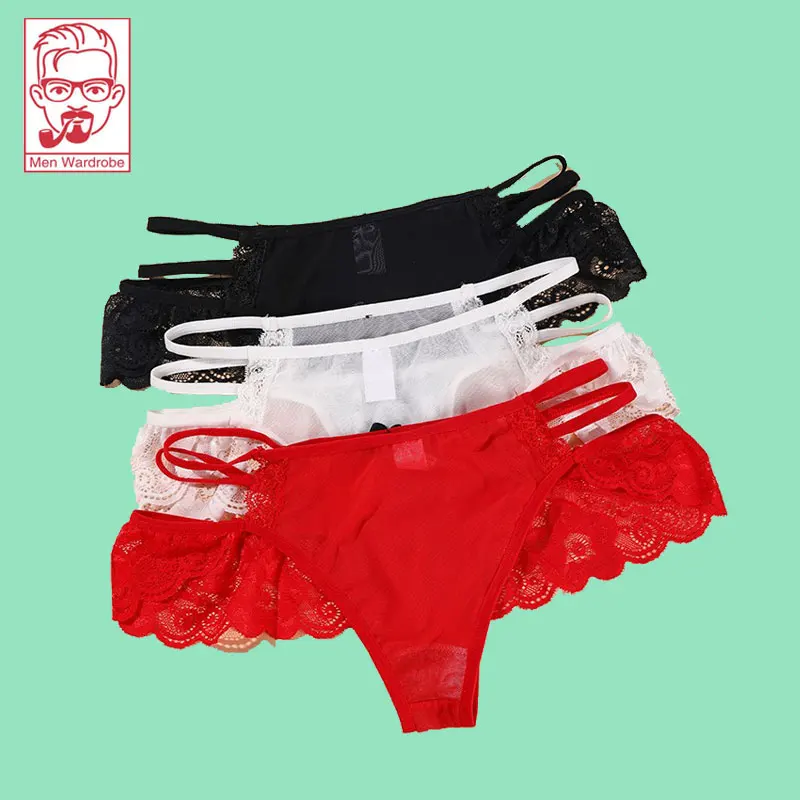 

Кружевное нижнее белье с низкой талией, дышащие Соблазнительные хлопковые трусы с промежностью, женские сетчатые женские бесследные трусы ...