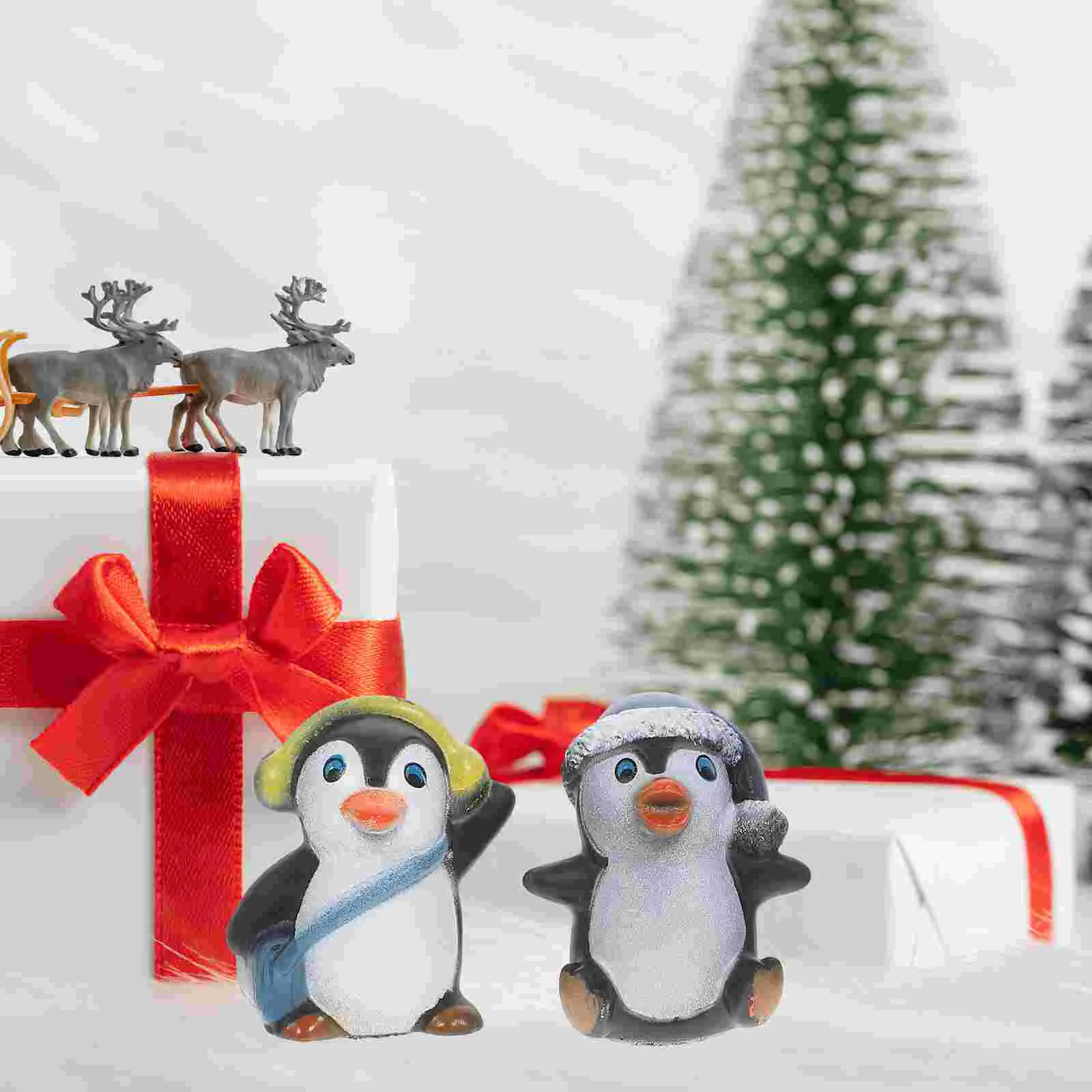 12 шт./3 комплекта декор в виде пейзажа пингвина растение настольное украшение