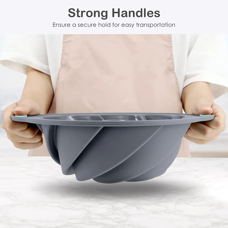 Креативная силиконовая форма для торта Bundt со спиральным дизайном не прилипающая