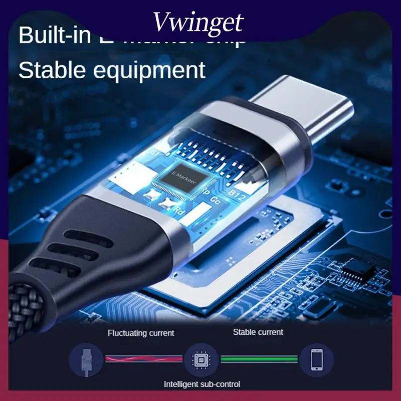 

Quick Charge Data Wire Nylon Weaving Data Line Durable Charging Line Wear Resistant Mobile Accessories Practical Double C Line