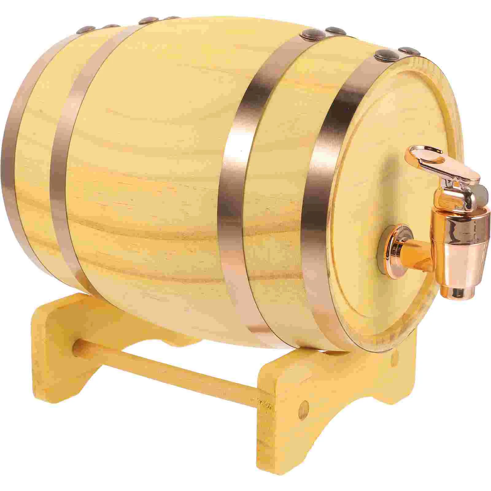 

Red Holder Wooden Barrel Retro Decor Bars Beer Bong Barrels Buckets For French Color Empty