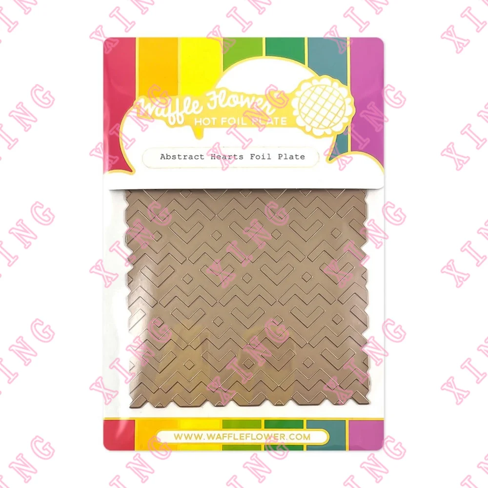

2022 Abstract Hearts Hot Foil Plate diy Scrapbook Gift Card Decoration Embossing Template Handmade Metal Cut Dies Craft Hot Foil
