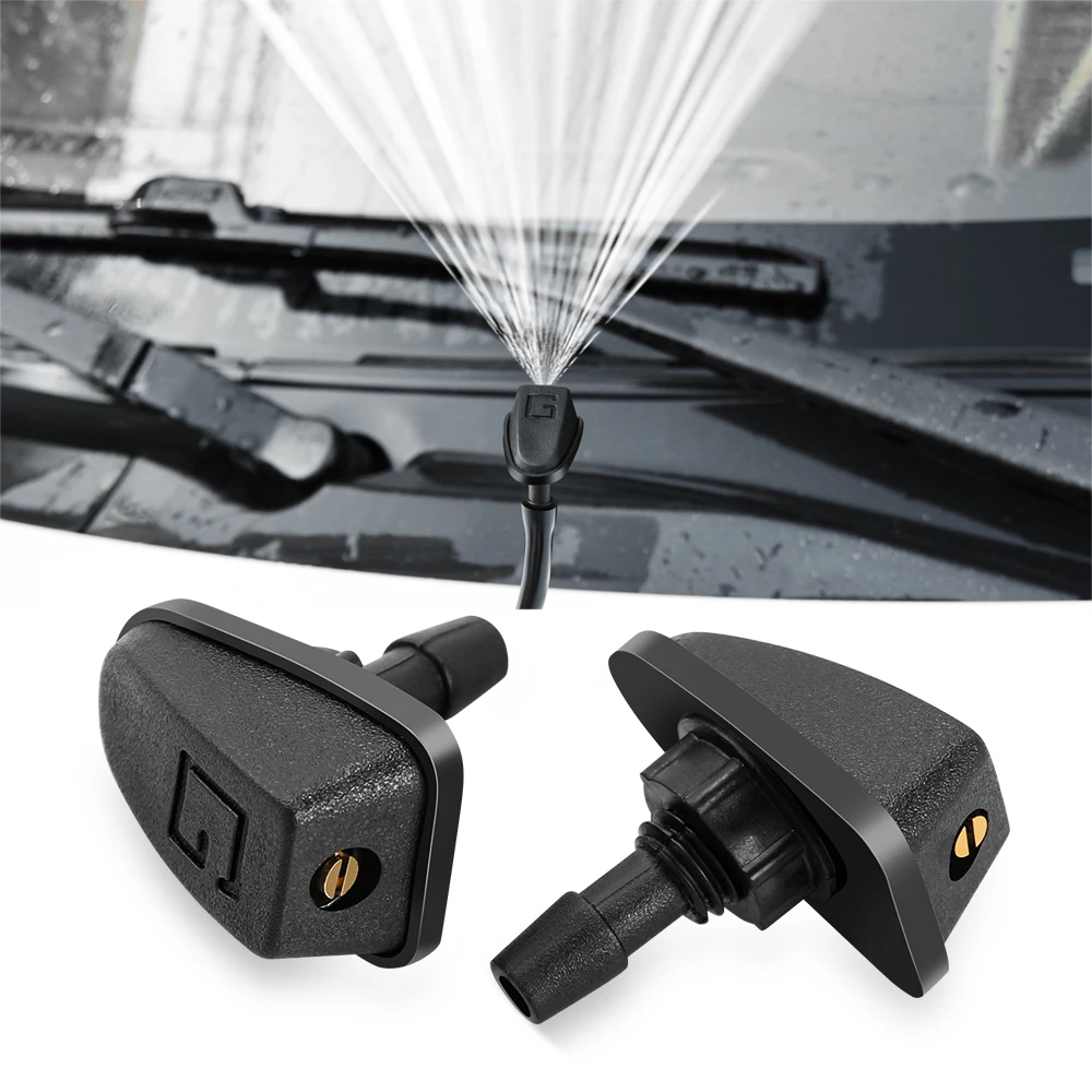2x Front Windshield Wiper Water Spray Jet Washer Nozzles For BMW E46 E39 E90 E60 E36 F30 E34 F10 F20 E92 E38 E91 E53 E70 X5 - купить по