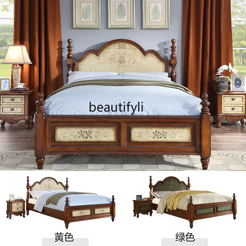 Американская Загородная кровать из массива дерева 1 8 м Главная спальня