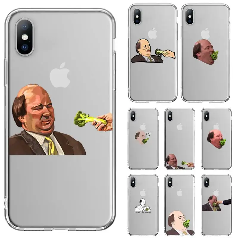 Забавный офисный чехол для телефона Кевин брокколи iPhone 11 12 Mini 13 Pro XS Max X 8 7 6s Plus 5 SE XR