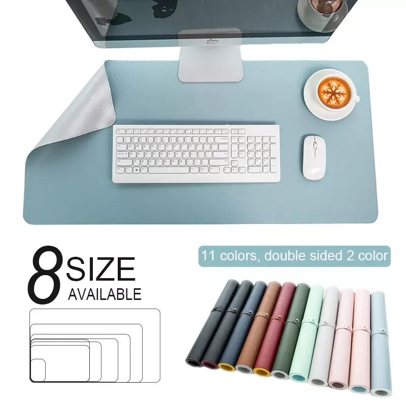 

NEW2023 Double-side Large Mouse Pad Anti-slip Waterproof PU Leather Desk Mat Gaming PC Computer Mousepad Keyboard Table Cushion