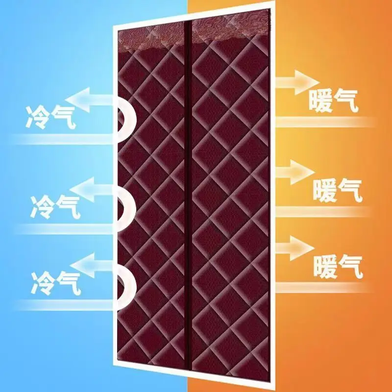 Зимний утолщенный сохраняющий тепло хлопковый дверной экран водонепроницаемый