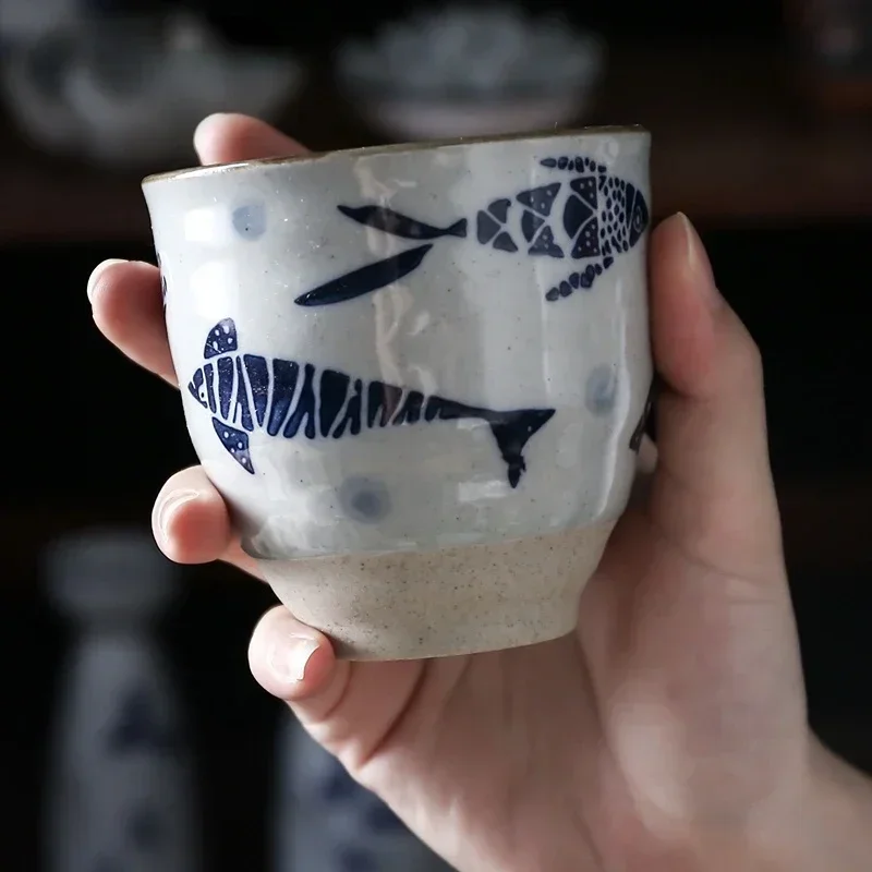 CHANSHOVA 220ml China Porcelain Tea Cup Traditional Chinese Retro Style Handpainted Ceramic Teacup Coffee Cups H067