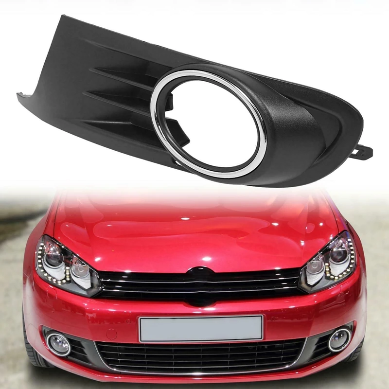 

Front Left Bumper Fog Light Lamp Grille Cover for Jetta Golf 6 MK6 TDI/TSI 2010-2014 5K0 853 665