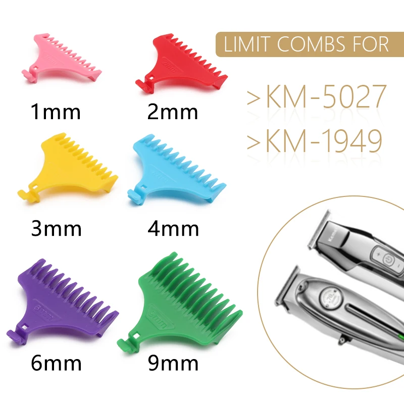 Kemei 1 2 3 4 6 9 mm Professional Hair Trimmer Multicolor Limit Comb Universal Barber Accesories for 5027 1949 5098 9163 5021