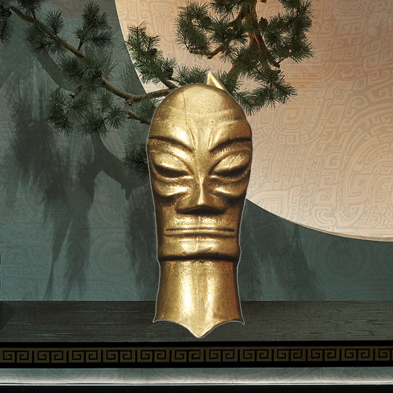 Винтажный латунный настольный орнамент солнце птица вертикальная маска для глаз