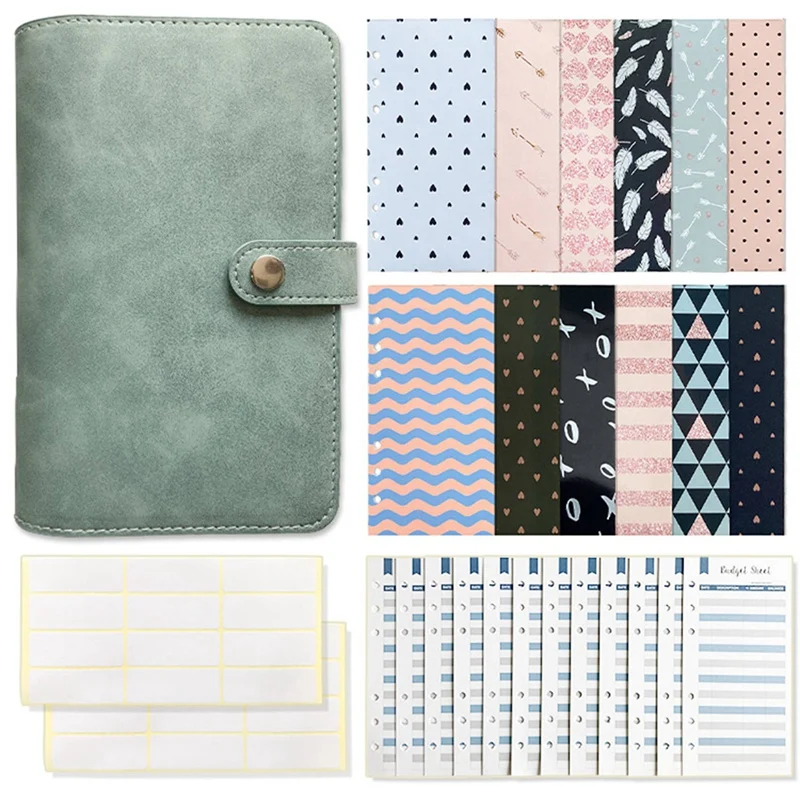 

Color Budget Envelope Letter Feather Loose-Leaf Set PU Notebook Meeting Minutes