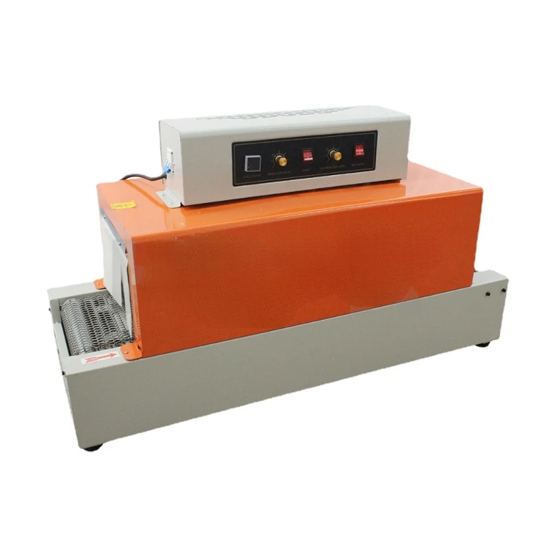 

semi automatic small box heat tunnel shrink sleeving wrapping labeling packaging machine