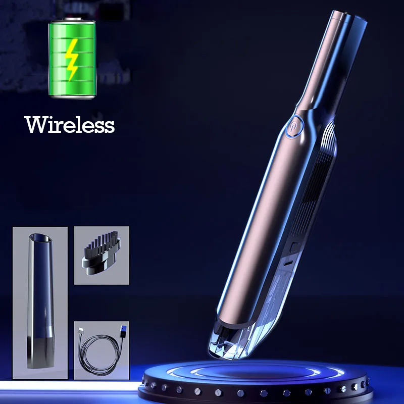 

High Power Wireless Vacuum Cleaner For Car Portable Cordless Vacuum Rechageble Dry Cleaning Machine Dual Use For Home