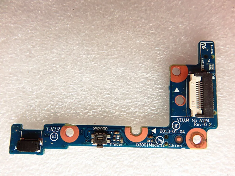 

Original Power Switch button Board For Lenovo Ideapad Yoga 11S Series 11S-20246 VIUU4 NS-A124