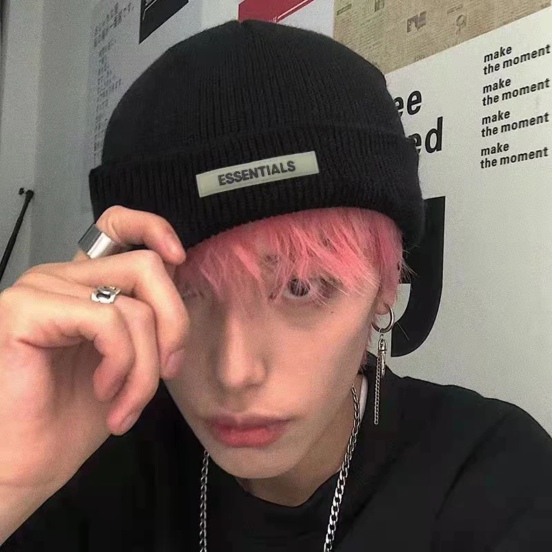 

Essentials Men's Cap Women Wool Hat Tide 100% 1:1 High Street Streetwear Brand Knitted Hip Hop Hats for Women Winter Unisex