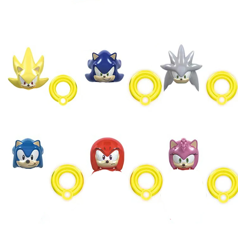 

6Pcs/Set Dolls the Hedgehogs Pop Game Green Hill Zone Model Building Blocks Kids Toys Bricks Gift for Children Boys