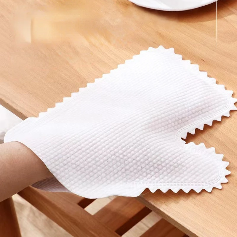 

20Pcs Lazy Rag Gloves Wet Dry Housework Dishwashing Cloth Window Groove Gap Dust Removal Disposable Cleaning Tools Scouring Pads