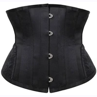 gothic corset waist trainer shaper high quality satin bustier underbust slimming cincher gorset front busk corselet korsett sale