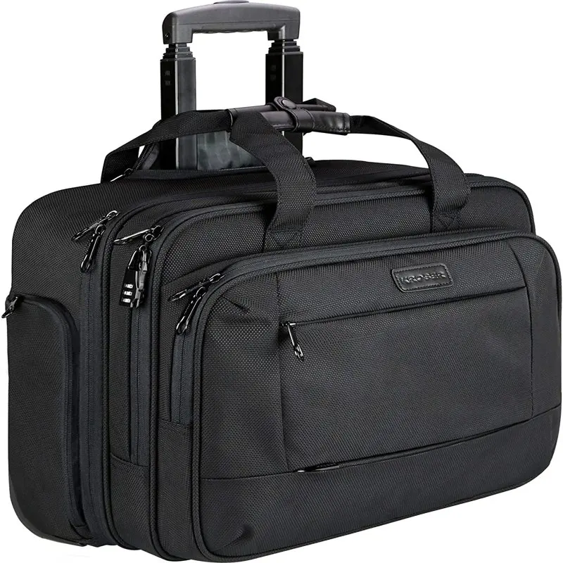 

Rolling Briefcase Laptop Bag For 17.3" Laptop Wheeled Computer Bag Overnight Roller Case for Business/Travel/School/Men/Women