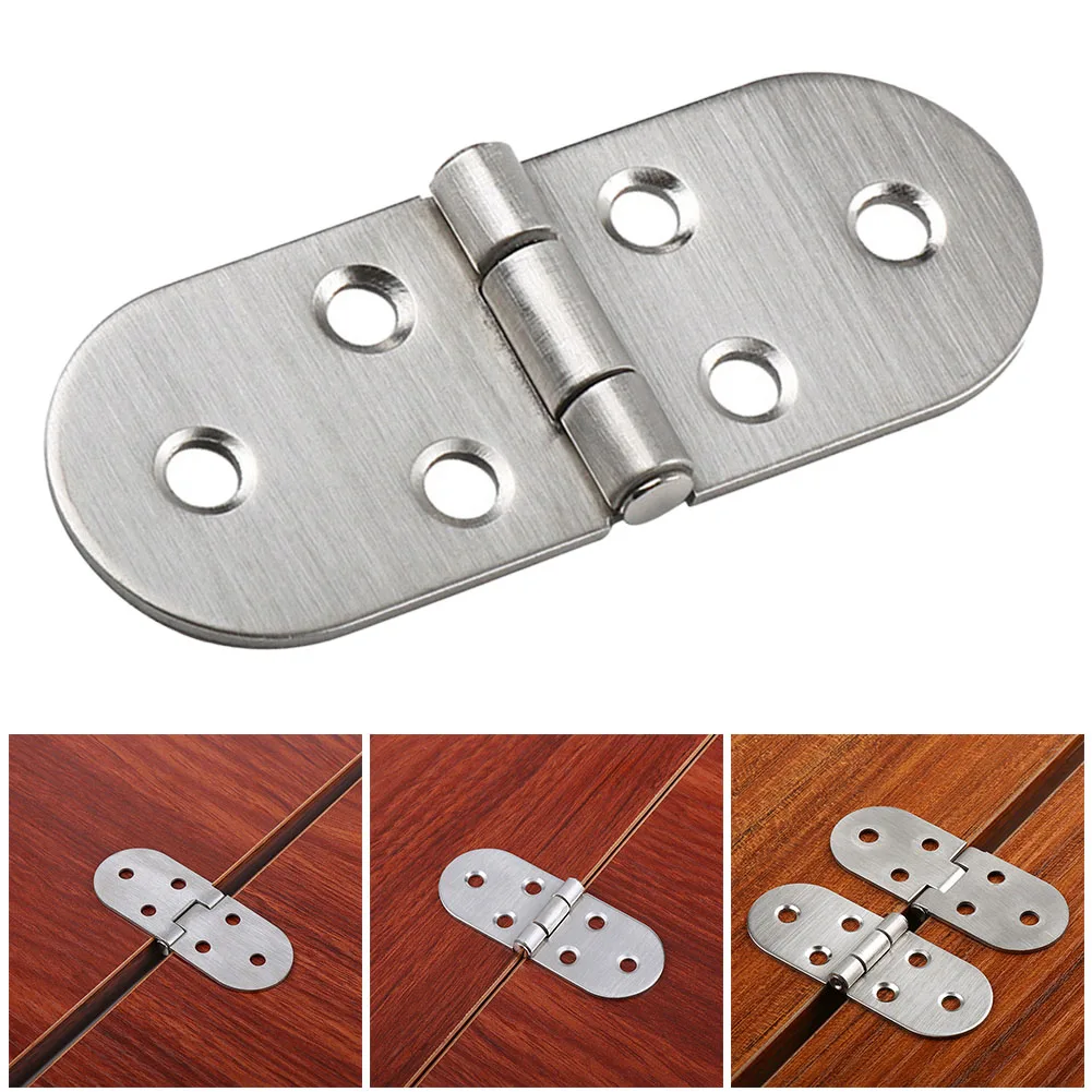 

1pcs Folding Table Hinges Self Supporting Flush Mounted 180° Folding Stainless Steel Flap Hinge For Cabinet Furniture