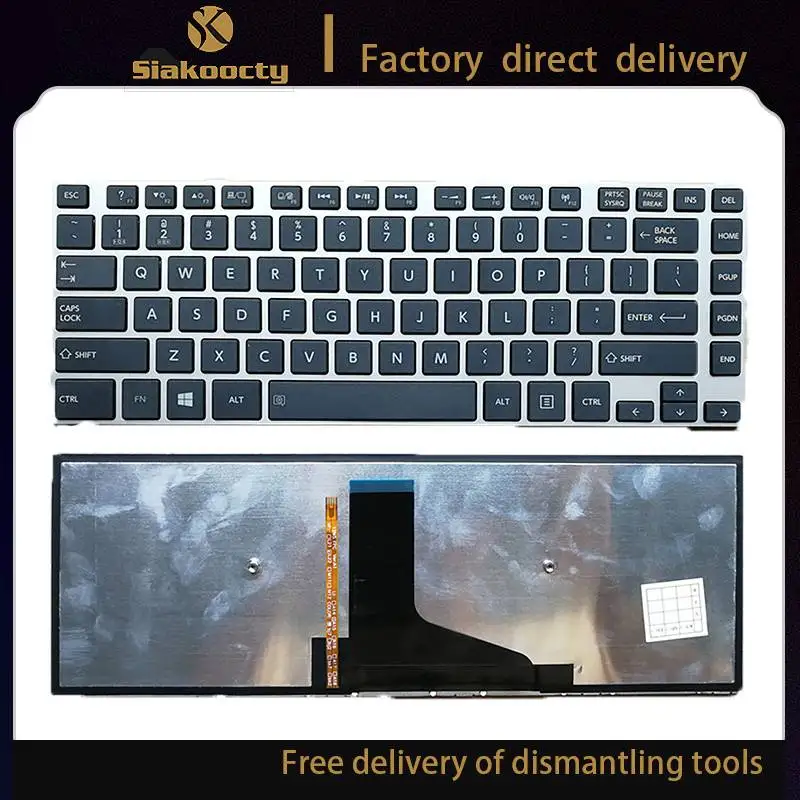Новая английская клавиатура для ноутбука с подсветкой Siakoocty для Toshiba Новая английская клавиатура для ноутбука с подсветкой Siakoocty для Toshiba