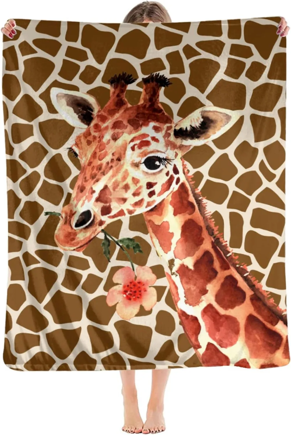Ультра-мягкое фланелевое одеяло с жирафом одеяло-кровать диван гостиная для