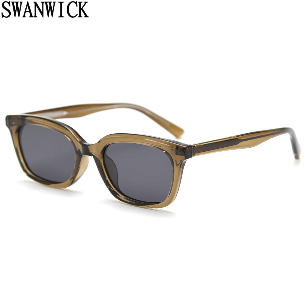 

Очки солнцезащитные Swanwick поляризационные для мужчин и женщин, квадратные солнечные очки TR90 UV400 в стиле ретро, ацетатные аксессуары для вождения в Корейском стиле