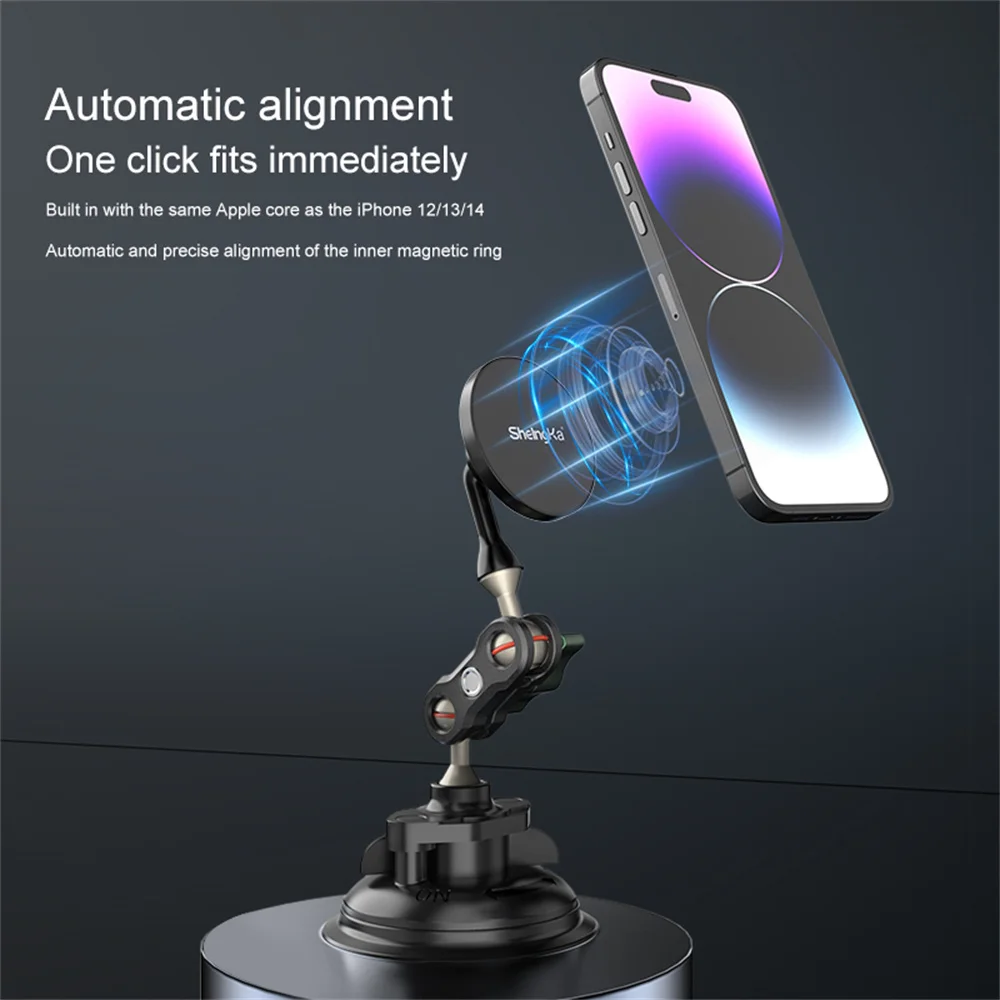 

Metal Magnetic Phone Holder Camera Suction Cup Mount for Iphone Android Magsaf Car Window Holer for Gopro 11 10 Insta360 Action