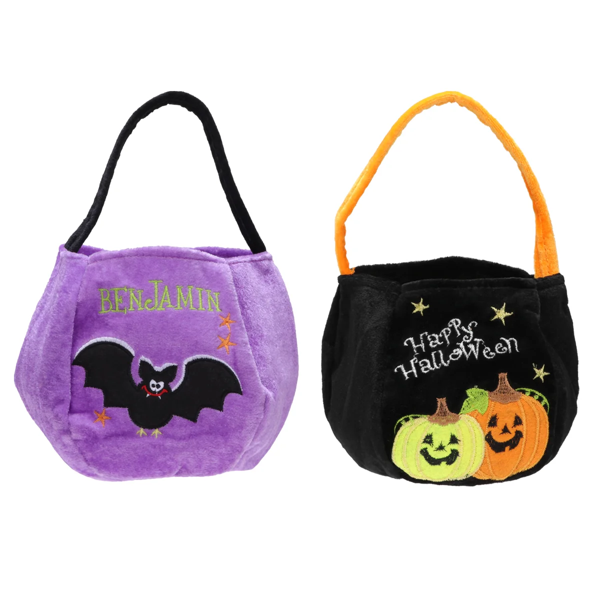 

2pcs Tote Bags Pumpkin Cartoon Delicate Candy Bags Storage Bags for Indoor Kids