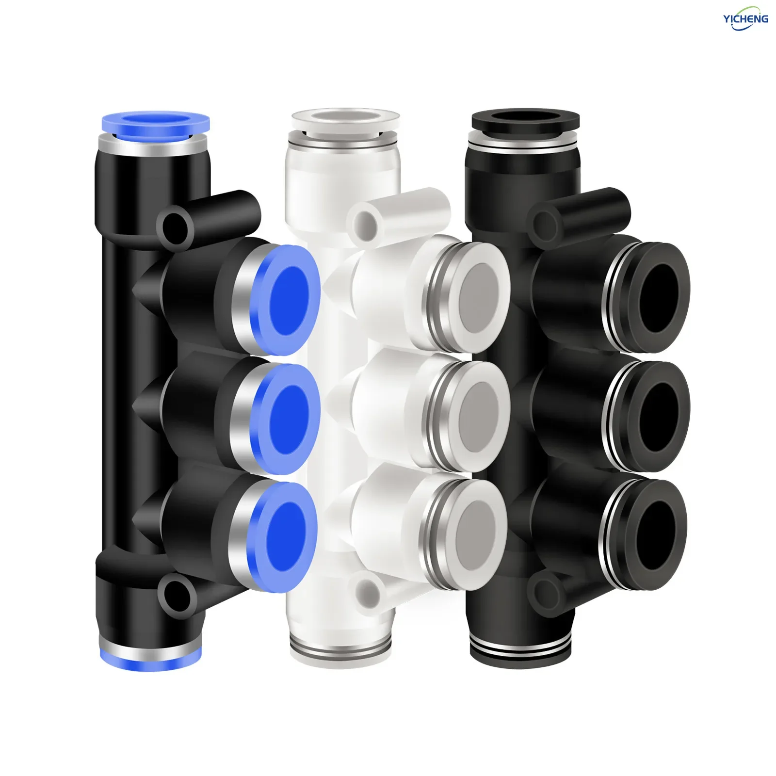 Многоканальный соединитель шланга YICHENG PNEUMATIC наружный диаметр трубки 12 мм