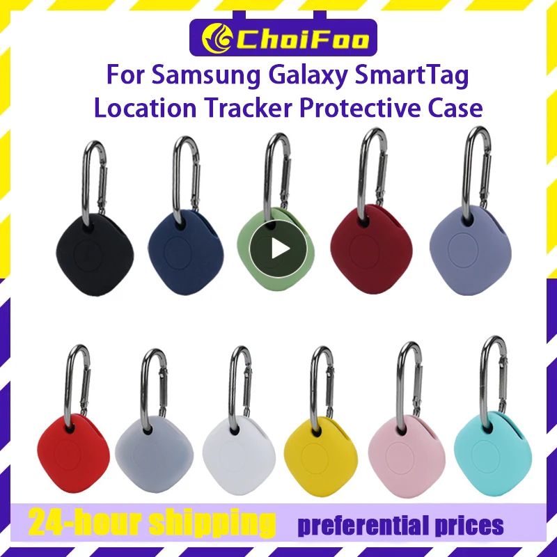 

Protective Case For Samsung Galaxy Smarttag Location Tracker Device Silicone Protector Cover Keychain Smart Tag GPS Accessories