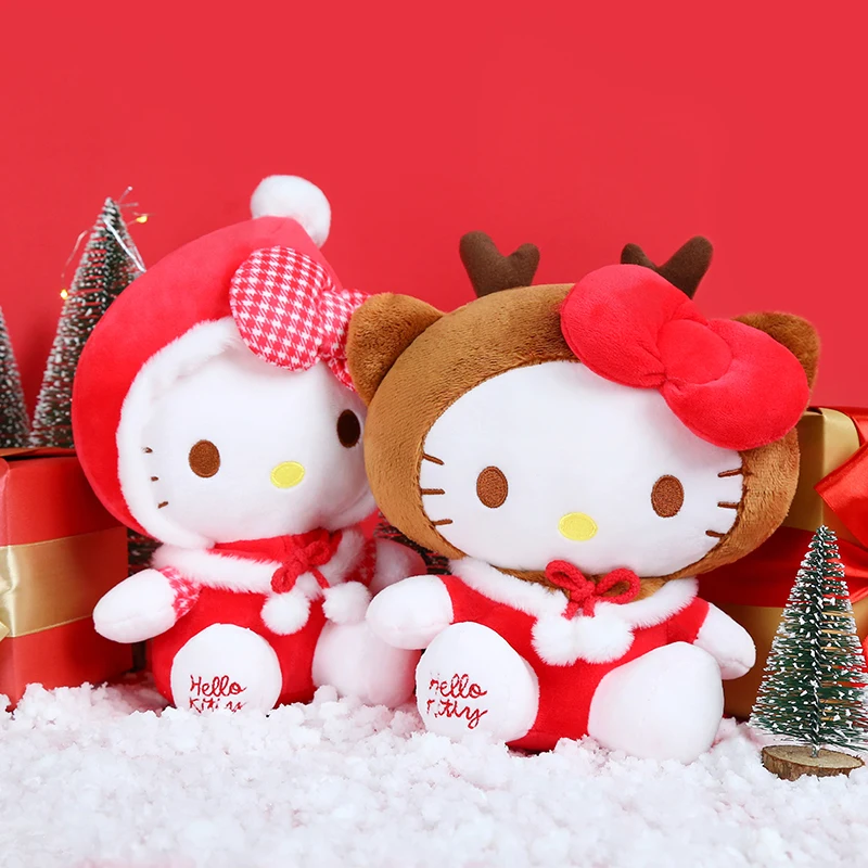 

SALE Sanrio Plush Merry Christmas Hello Kitty Cartoon Kawali Kuromi My Melody Plush Toys Soft Stuffed Dolls Kids Birthday Gifts