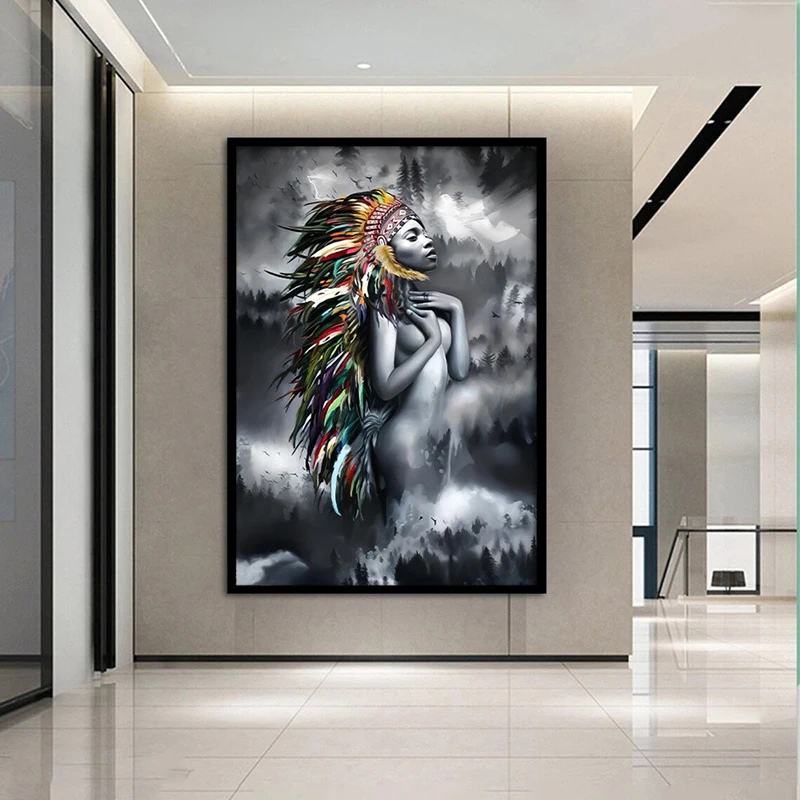 

African Woman Canvas Painting Black Woman Posters And Prints Ethnic Woman Art Wall Picture For Living Room Home Decor
