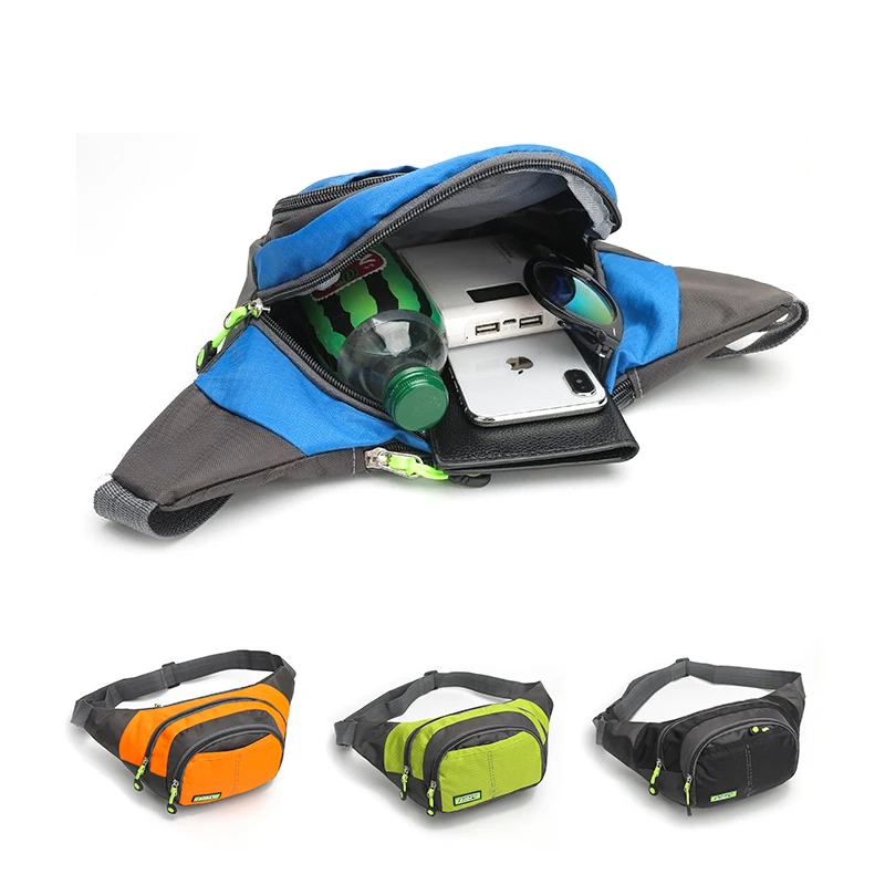 Low Moq Stock Fanny Pack Custom Logo Printed Men Women Nylon Passport Cover National Buckle Strap Waist Bag Sling Chest Bag