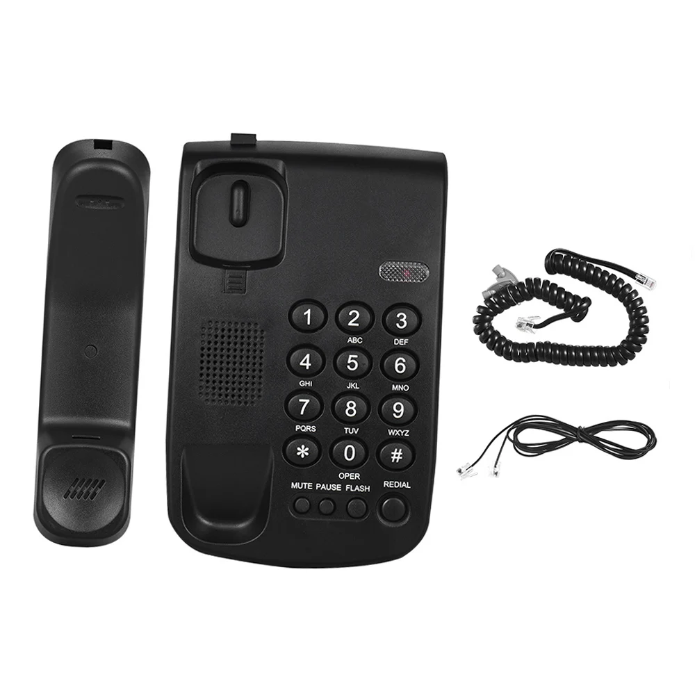 Портативный Проводной Телефон Со Вспышкой Паузы/набор Номера Бесшумный